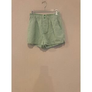 Girls Green Striped Boxer Shorts - Size Small, NWT (New With Tags)